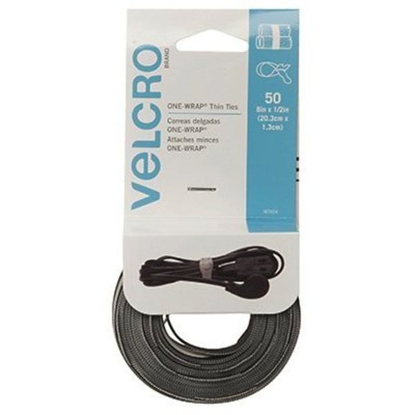 Velcro Brand 50PK 8 Hook And Loop Ties 90924